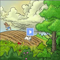 Ausschnittsgrafik aus dem Spiel "Kaninchenjagd"