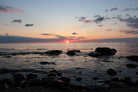 Ostseeküste im Sonnenuntergang