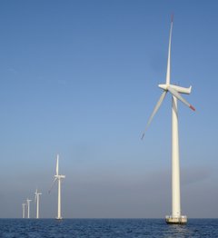 Windkraftanlage im Meer