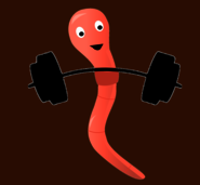 Robin RegenWurm Als GewichtHeber.