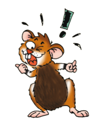 Illustration schlauer Hamster
