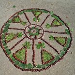 Herbst-Mandala aus Natur-Materialien